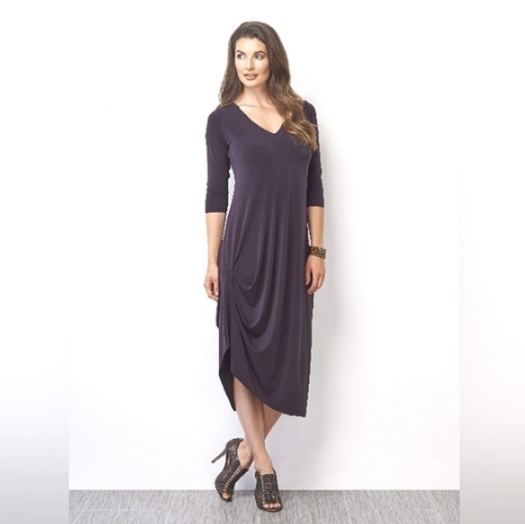 🇨🇦 SYMPLI black drama dress, 3/4 Sleeve size 6, NWT - Picture 2 of 16